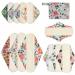 ReUseLife 12 Pieces Bamboo Cloth Menstrual Pads Reusable Sanitary Pads Size 8 inch 10 inch and 14 inch Unscented Cn Rose