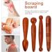 4 Pieces Wood Massage Stick Set - Trigger Point Pusher Tools for Legs Shoulders & Back - Professional Acupuncture Massage Tools - Buy Online on GoSupps.com