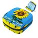 Menstruation pad bag with zipper women's napkin bag tampons collective bags for women and girls (sunflower on a blue background)