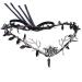 MOSTORY Woodland Crown Black Leaf Headpiece Goddess Tiara Headband Fairy Queen Halo Circlet Moon Forest Hair Garland Halloween Renaissance Cosplay Costume Accessory for Women Womens