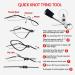 HIBD Fishing Quick Knot Tying Tool - Stainless Steel 4 in 1 Tool with Fly Line Clippers, Hook Sharpener, and Zinger Retractor - 2 Sets (Silver and Black Body with Red Grips) - Buy Online on GoSupps.com