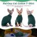 Hjyokuso Sphynx Cats Clothing | Soft & Breathable Cat Sweater for Sphynx Cornish Rex Devon Rex Peterbald | Warm Cat Wear with Four Legs - XL Green - Buy Online on GoSupps.com