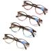 Reading Glasses for Women - Blue Light Blocking Ladies Spring Hinge Readers with Pouches Anti Eyestrain/Glare Women's Computer Eyeglasses (4 Pairs Mix Color 2.50) 4 Pairs Mix Color 2.5 x