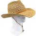 Melesh Adult Sun Straw Western Cowboy Hat in Khaki - Stylish Protection from the Sun - Buy Online on GoSupps.com