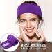 Whaline Spa Facial Headband Set â€“ Adjustable Terry Cloth Makeup Wraps (3 Pcs: White, Purple, Dark Purple) for Face Washing & Showers - Buy Online on GoSupps.com