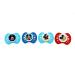 Disney Cudlie Mickey Mouse Baby Boy 4 Pack of Pacifiers with Big Star Print