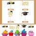 12Pcs Graduation Cake Topper Gold and Black Glitter Class Cupcake Toppers Cupcake Picks Cake Picks Cake Insert Topper Cake Insertion Card Grad Cap Diploma for 2023 Graduation Theme Party Cake - Buy Online on GoSupps.com