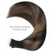 Buy If-of-Hearted Real Hair Tape Extensions - 40PCS 120g 26 Inch Balayage Natural Black to Chestnut Brown | Invisible Hair Extensions - Buy Online on GoSupps.com