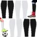 Vicenpal Football Calf Compression Leg Sleeves - Black/White - Men, Boys, Women - Set of 4 - Buy Online on GoSupps.com