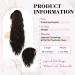 REECHO 26 Long Beach Wave Drawstring Ponytail Extension - Synthetic Hairpiece for Women - Black Brown - Buy Online on GoSupps.com