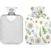 NAANLE Hot Water Bottle with Cover - Watercolor Daisies 2L Large Warm-Up Bag for Menstrual Cramps Pain Relief & Heat Therapy - Ideal for Hands & Feet - Buy Online on GoSupps.com