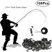 Vipmoon 600 Rubber Fishing Bobber Stoppers | 6-in-1 Corded Mopper Fishing Pearls | Black | 4 Sizes Available - Enhance Your Fishing Experience - Buy Online on GoSupps.com