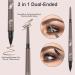 2-in-1 Eyebrow Pencil & Tint Pen | Ultra-Fine Tip, Waterproof, Long-Lasting Brown Color | Natural Eye Brows Makeup with Brow Trimmer - Buy Online on GoSupps.com