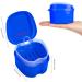 Denture Box for False Teeth Storage - Dental Prosthesis Container with Sieve - Dark Blue Retainer Holder for Cleaning & Organization - Buy Online on GoSupps.com