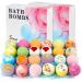 iHave 24 Pack Handmade Bathbombs Gift Set 60oz Bath Bomb Kit Rich in Essential Oils Shea Butter and Sea Salt