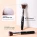DUcare 15Pcs Travel Makeup Brush Set with Bag - Kabuki, Blending, Blush, Eyeliner, Shadow Brow & Concealer Brushes Kit - Black - Buy Online on GoSupps.com