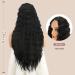 Shop Fine Long Corrugated Black Wigs for Women | 70 cm Curly Wavy Synthetic Hair for Daily & Party Use - Buy Online on GoSupps.com