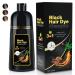 3 IN 1 Hair Color Shampoo Dye For Women & Men Natural Herbal Plant Semi Permanent Grey Hair Cover Treated 16.9 Fl Oz Black