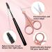 Eyebrow Scissors Facial Hair Scissors with Brush Nose Hair Beard Grooming Cuticle Scissors Eyebrow Brow Shaping Scissor for Men and Women - Rose Gold - Buy Online on GoSupps.com