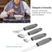 Adaptive Utensils Set - 4 Piece Stainless Steel Cutlery for Arthritis Relief | Ergonomic Knife Fork & Spoon - Buy Online on GoSupps.com