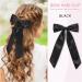 WantGor Long Tail Bow Hair Clips Hair Ribbon Bows Satin Bowknot Clip Large Hair Barrettes Cute Ponytail Holder Hair Accessories for Women Daily Party Wedding Prom (Black) - Buy Online on GoSupps.com