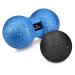 Navaris peanut duo ball and massage ball set - 1x fascia ball 1x duoball - fascia ball for massage from the neck shoulder back - blue with bag