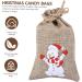 LALAFINA 10pcs Christmas Drawstring Bag Candy Bags Snack Bags Packing Bag Xmas Drawstring Bag Linen - Buy Online on GoSupps.com