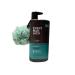 Every Man Jack Sea Salt Hydrating Men's 3-in-1 Body Wash and Shampoo and Conditioner - 28.8 fl oz Plus sponge bath loofah Clear