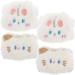 ABOOFAN Lot de 4 Bracelets de Poignet en Fausse Fourrure de Lapin Absorbants et Imperm ables Couleur Blanche Taille Petite pour Lavage du Visage Spa Maquillage et Activit s