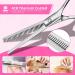 Round Tip Dog Grooming Scissors Kit - Titanium Coated Stainless Steel Set for Small Pet Cat Dog - Thinning/Straight/Curved Shears with Comb and Case in Pink - Buy Online on GoSupps.com