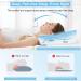 Orthopedic Memory Foam Neck Pillow for Side Sleepers - Cooling Pillowcase, Pain Relief - White & Blue - Buy Online on GoSupps.com