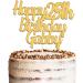 Personalised Acrylic Birthday Cake Topper by KreateSquare - Custom Name & Age | Custom Colour Cake Decoration (Gold) - Buy Online on GoSupps.com