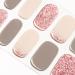 DANNI & TONI 28 Stickers Semi Cured Gel Nail Polish Strips Gel Nail Stickers (Young And Beautiful) Salon-Quality Gel Nail Polish Strips Manicure Stickers Set