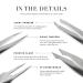 Tweezerman Stainless Steel Slant Tweezer - Platinum Silver Eyebrow Tweezers for Women and Men - Buy Online on GoSupps.com
