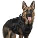 Rabbitgoo no pull dog harness medium large dogs tactical breast dishes with moll handle metal buckle breathable military safety dishes adjustable padded dog vest xl black XL (1 Pack) black