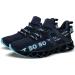 WONESION Men's Breathable Blade Fashion Sneakers | Size 11.5 | Dark Blue - Buy Online on GoSupps.com