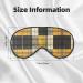 Unisex Double-Sided Plaid Sleep Mask - Yellow Gray Black | Ideal for Restful Sleep & Skin Care - Buy Online on GoSupps.com