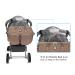 Pomelo Waterproof Diaper Bag with Adjustable Strap & 2 Stroller Hooks | Multifunctional Travel Bag in Taupe - Buy Online on GoSupps.com