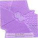 1pc Silicone Scrub Pad - Makeup Brush Cleaner Tray | Portable Beauty Brush Cleaning Instrument in Purple - Buy Online on GoSupps.com