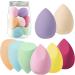 AUAUY 8 Pcs Makeup Sponge Blender Set Beauty Sponge Makeup Sponges for Foundation Multi-color Makeup Sponge Set With 1 holder 1 Storage Tank for Liquid Cream and Powder (3 Shapes) 8pcs-3Shapes - Buy Online on GoSupps.com