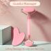 Premium Gua Sha & Jade Roller Set | Facial Tools for Puffiness & Redness Relief | Ideal Self-Care Gift for Men & Women - Pink - Buy Online on GoSupps.com