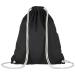 Veproli Cotton Gym Bag Sports Bag Drawstring Bag Gymsack Sack Jute School Backpack Black