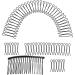 Hair Comb Clips - Metal Hair Combs Wire Comb Clips | Concealed U Pin Hair Side Combs Hair Updo Styling Accessory Decorative Bangs Holder Hair Grooming Tool for Women & Girls Hairstyle C. Silver - Buy Online on GoSupps.com