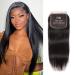 5x5 Closure Human Hair Straight Hd Transparent Free Part With Baby Hair Deep Part Only Brazilian Pre Plucked 5 By 5 Premium Silk Unprocessed Virgin Human Hair Natural Color 8 Inch 8 inch 55ST-Natural Color