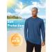 TACVASEN Men's UPF 50+ UV Sun Protection Long Sleeve Shirt | Outdoor T-Shirt Rashguard in L Indigo - Best for Hiking & Beach Activities - Buy Online on GoSupps.com