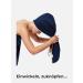 Sowel Organic Cotton Hair Turban Towel - Unisex Navy Blue - 100% Eco-Friendly Button Closure - Buy Online on GoSupps.com