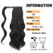 Isaic Black Ponytail Extension - 20 Inch Wavy Synthetic Hairpiece for Women - Buy Online on GoSupps.com