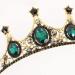 Lurrose Green Crystal Crown Golden Tiara with Black Rhinestone Decor Bridal Head Jewelry - Buy Online on GoSupps.com