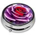 Fuchsia Roseround Pill Box | 3 Compartment Organizer | Portable Travel Pill Box for International Shipping - Buy Online on GoSupps.com
