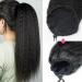 Ponytail Extension Brazilian Remy Hair 14-26" Afro Kinky Straight Drawstring Ponytail Human Hair Extensions Clip In Kinky Straight Ponytail Extensions for Women Ponytail Hairpiece for Women (Color : 12inches 100g Kinky Straight - Buy Online on GoSupps.com